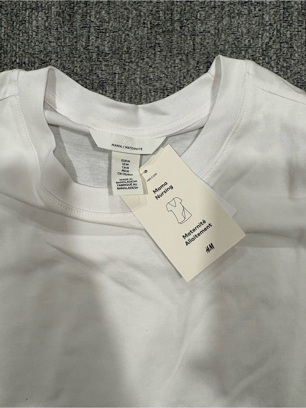 H&M Mama Nursing White Maternity LS